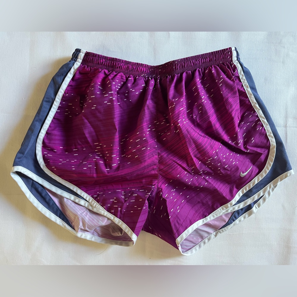 Nike Tempo Running Shorts Purple and Navy